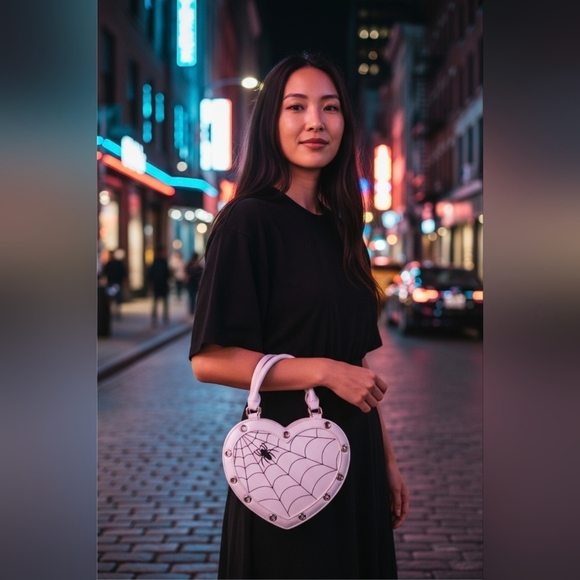 Y2K PRINCESS GRUNGE GOTH CROSSBODY BAG - NEW! - Picture 14 of 15